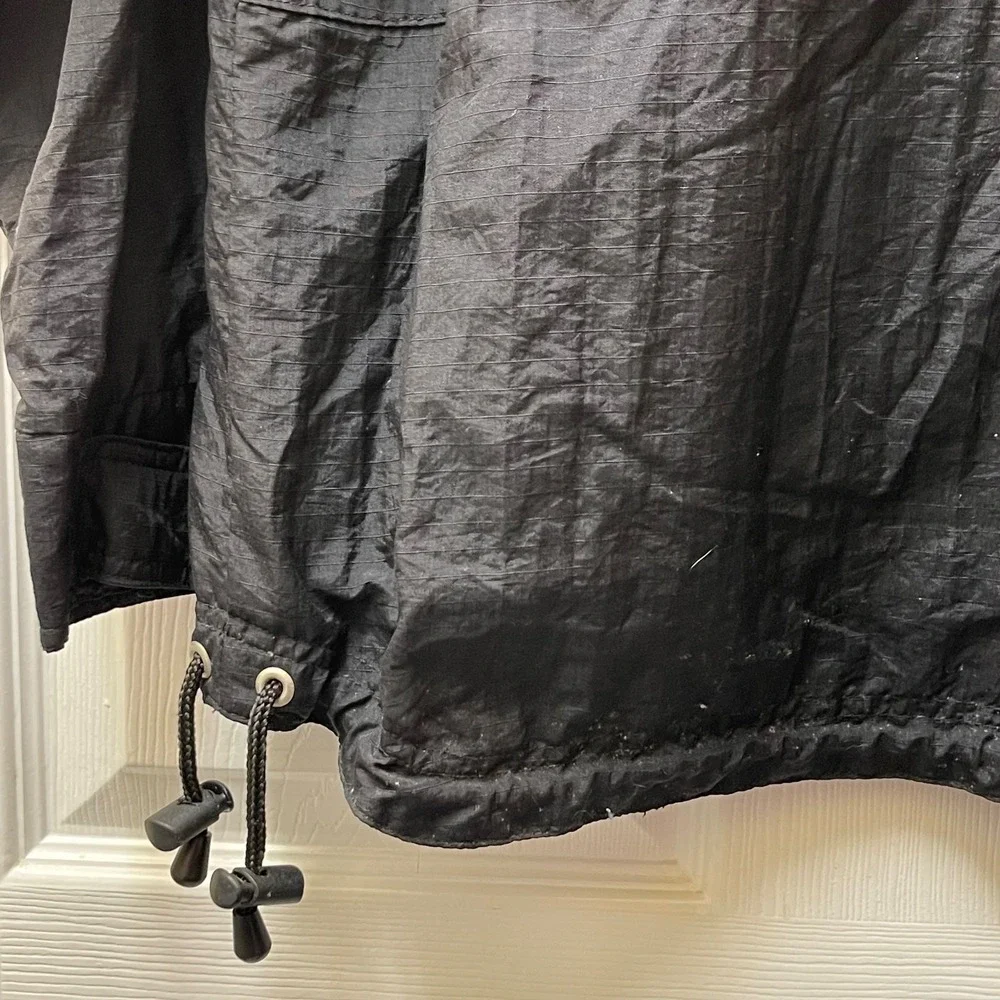 Vintage‎ GAP Men's XS Black Packed Hooded Anorak Pocket 90s Outdoor RipStop